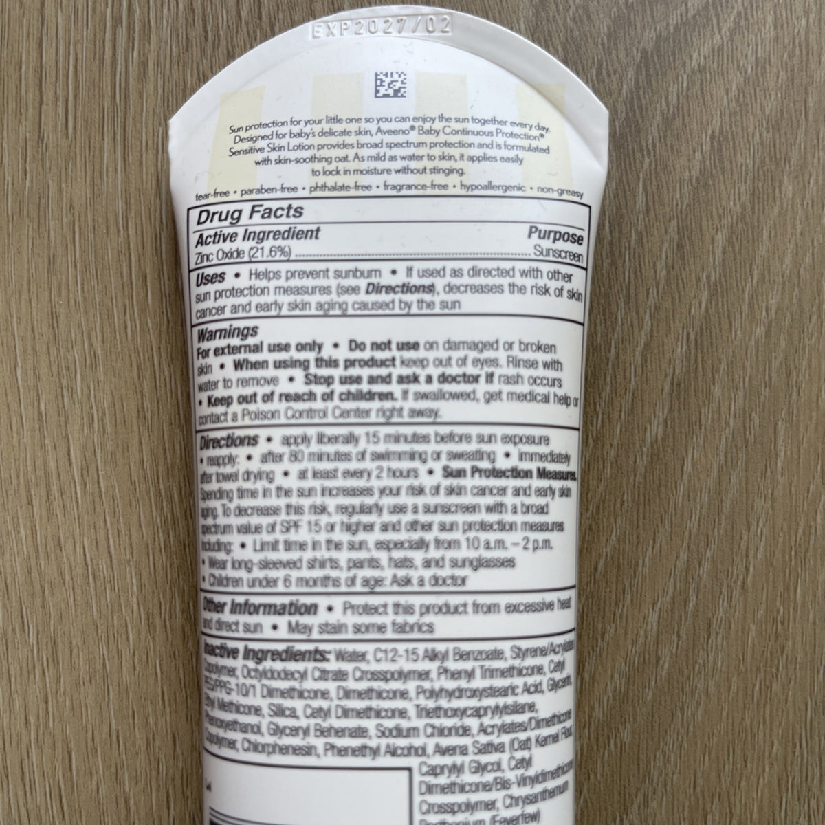 Baby Mineral Sunscreen SPF 50 Sensitive Skin 3 oz - Continuous Protection