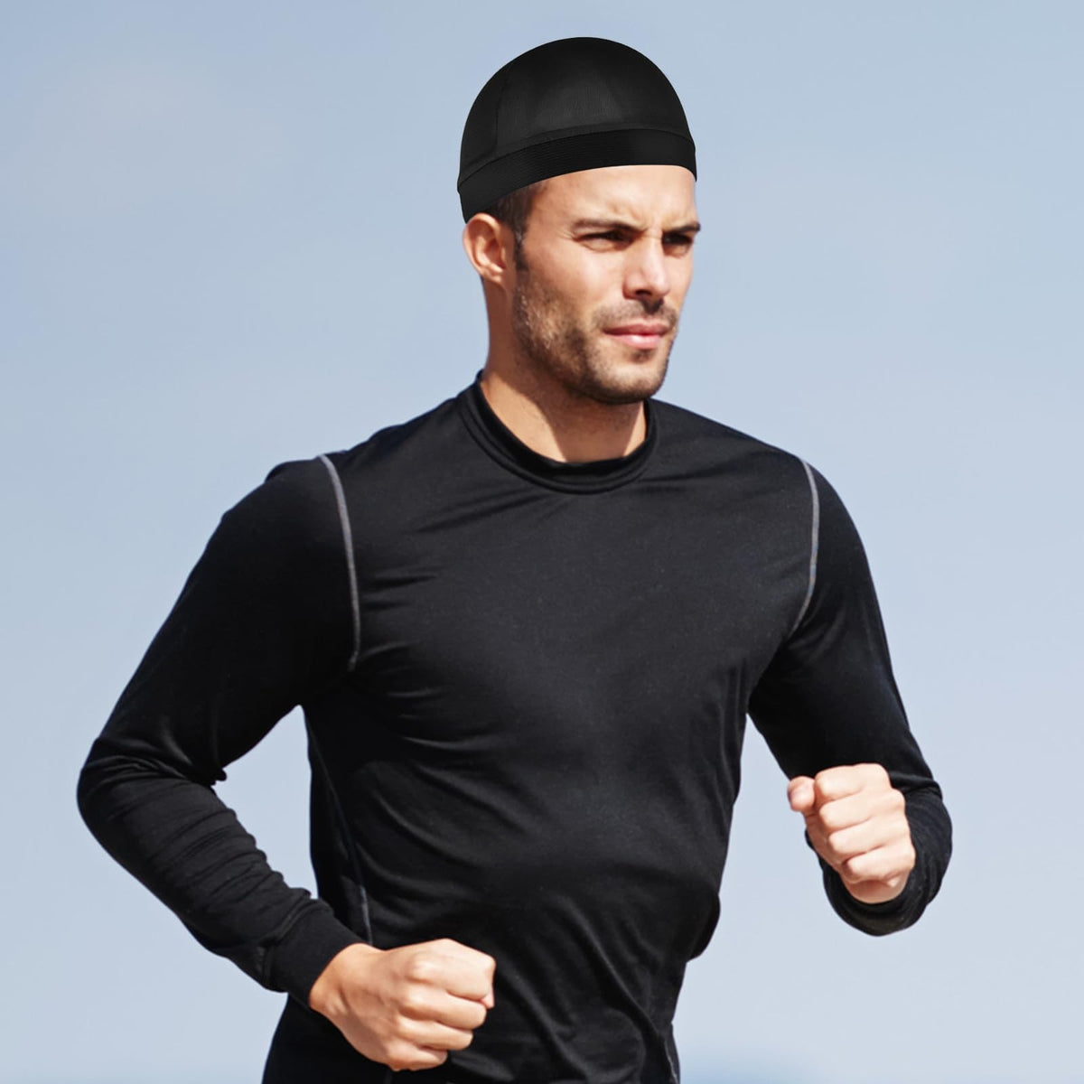 Men's Satin Sleep Bonnet & Wave Cap Set - Moisture Retention & Flat Waves