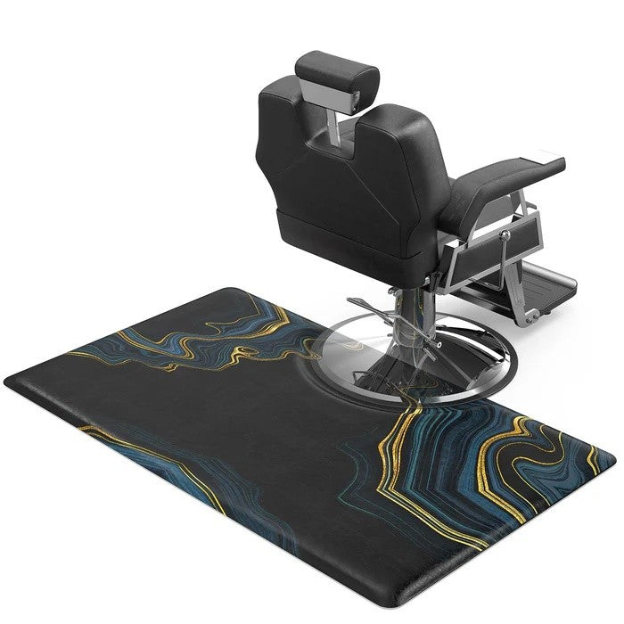 3x5 Salon Floor Mat with 24 Inch Round Cutout for Barber Chairs - Anti-Fatigue Support