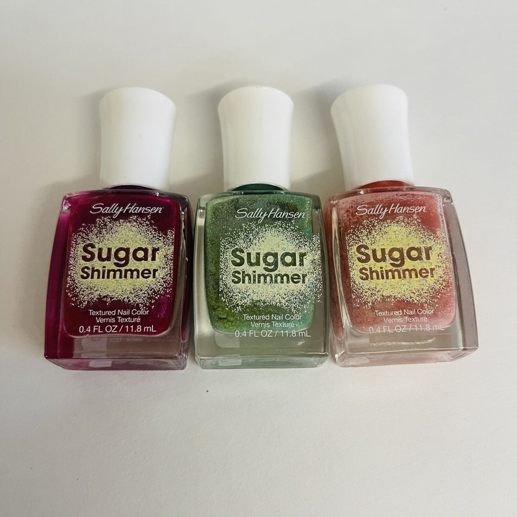 Textured Nail Polish Set - Sugar Shimmer Nail Color Trio