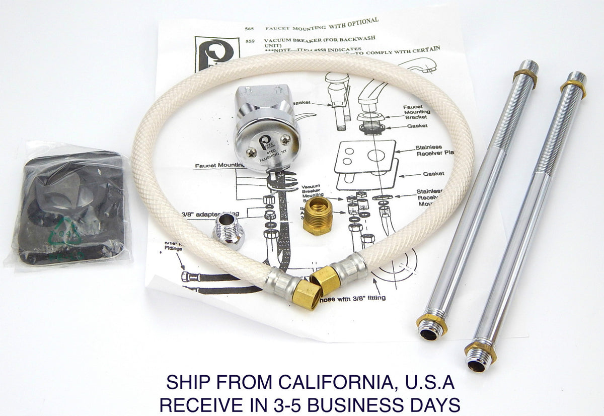 Vacuum Breaker for Backwash Unit - 1/2 Inch Male & Female Connectors, 10 Inch Length