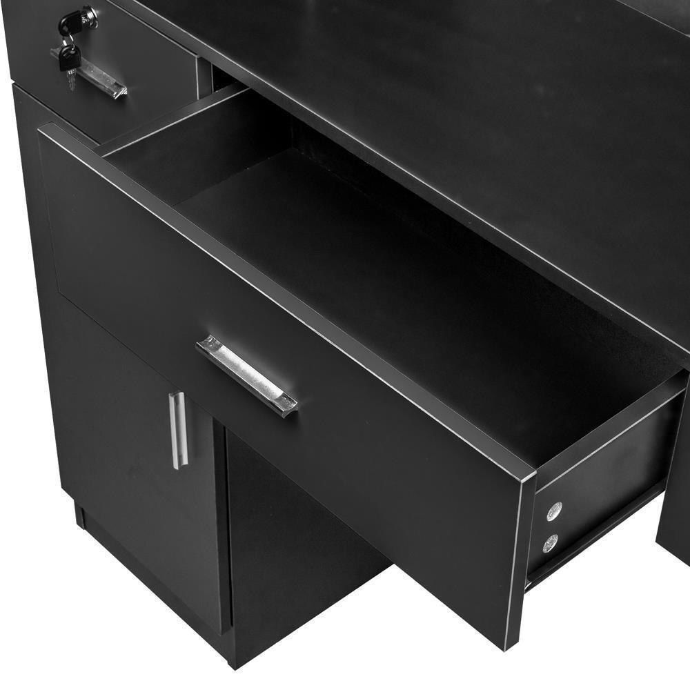 Wall Mount Salon Station with Lockable Drawers for Hair Stylist Spa Cabinets