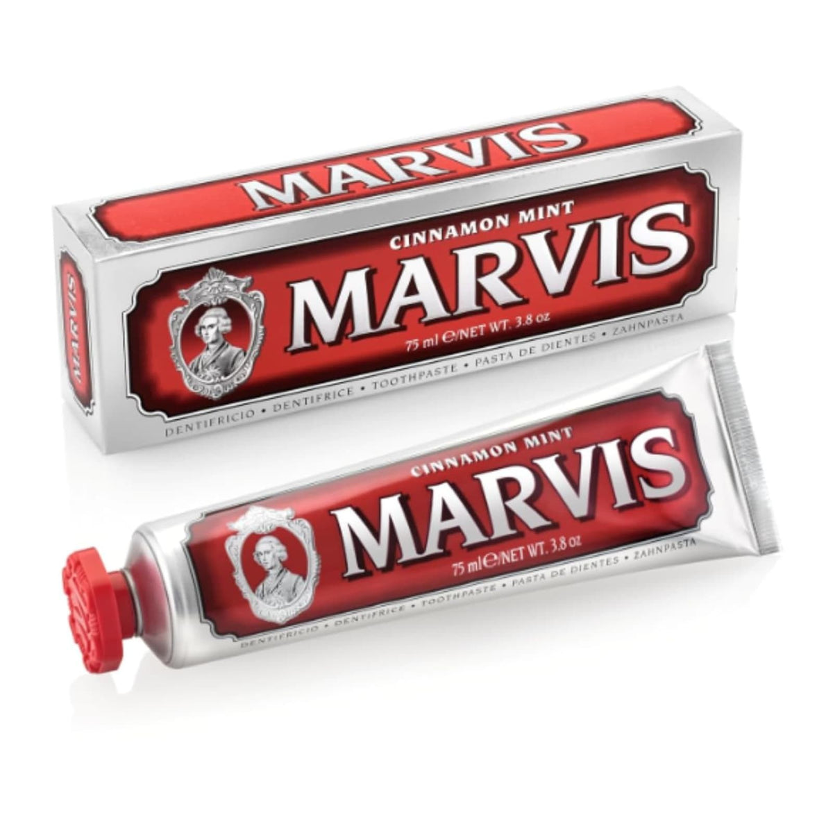 Marvis Cinnamon Mint Toothpaste 3.8 oz Spicy Sweet Flavor Made in Italy