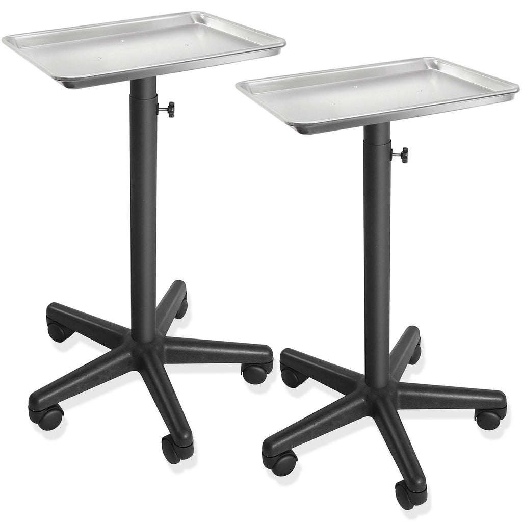 Professional Aluminum Salon Utility Cart with Rolling Tray for Spa & Tattoo Studios