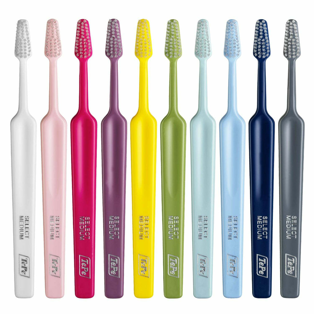 Manual Toothbrush with Tapered Head and Rounded Bristles - Multiple Styles