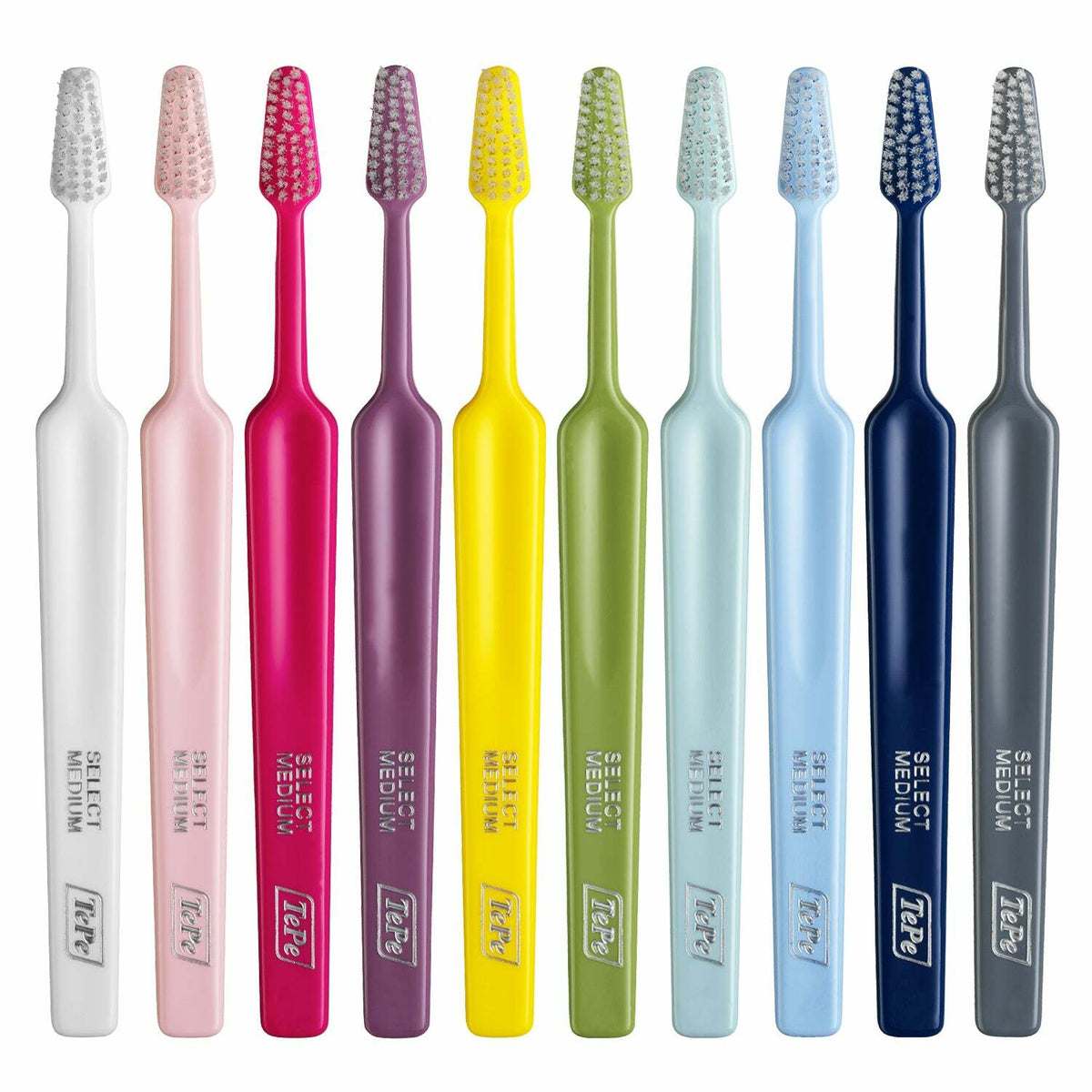 Manual Toothbrush with Tapered Head and Rounded Bristles - Multiple Styles