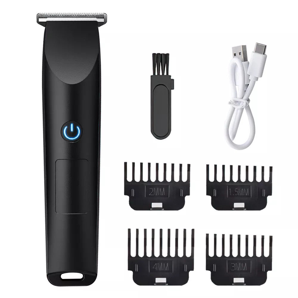 Men's Rechargeable Electric Beard Trimmer with Multiple Comb Attachments