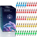 Tattoo Cartridge Needles 50Pcs Mixed Size Round Liner Shader Magnums with Membrane
