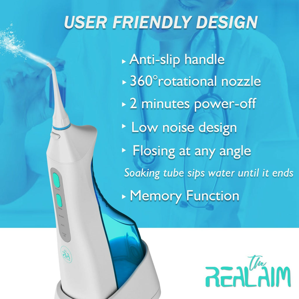 Cordless Water Flosser for Teeth - Portable Oral Irrigator with Large Water Tank
