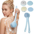 Electric Body Brush Back Scrubber with 5 Replaceable Heads and Hook