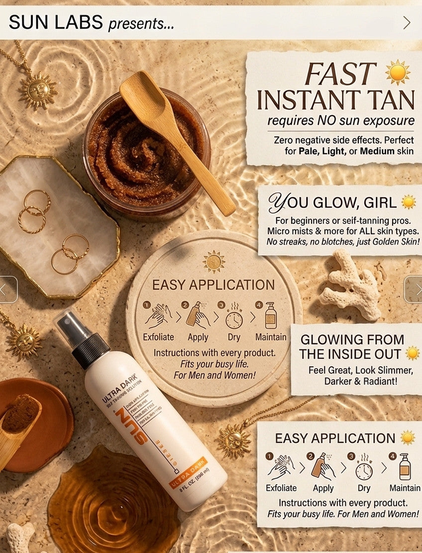 Ultra Dark Self Tanning Spray - Spray Tan in a Bottle for All Skin Types