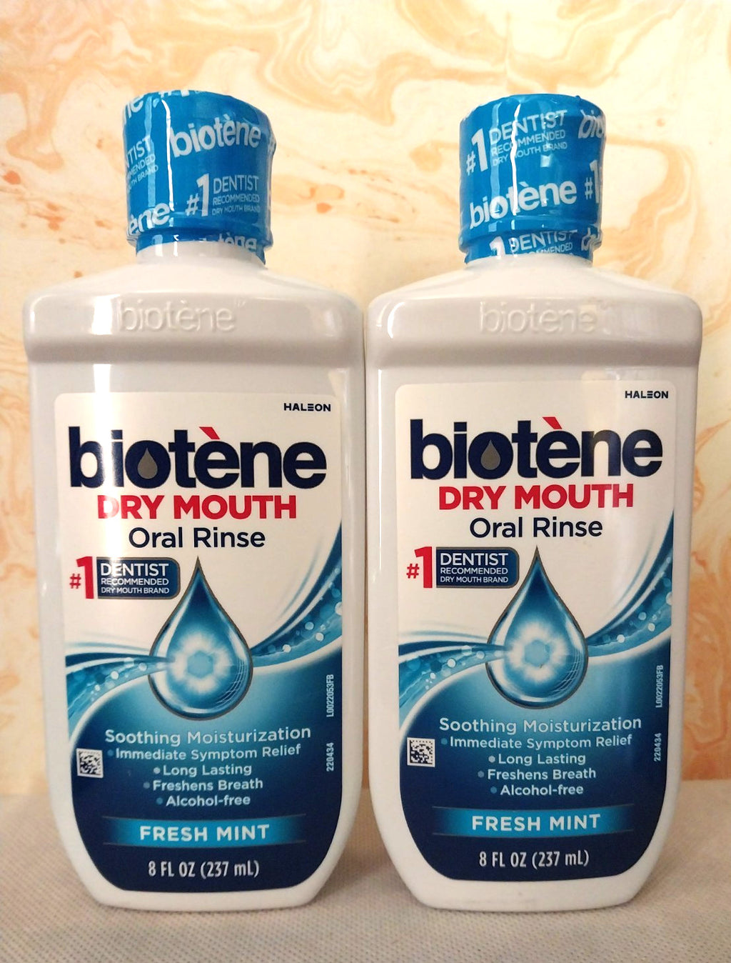 Biotene Dry Mouth Oral Rinse Alcohol-Free Long Lasting Mint 8oz - 2 Pack