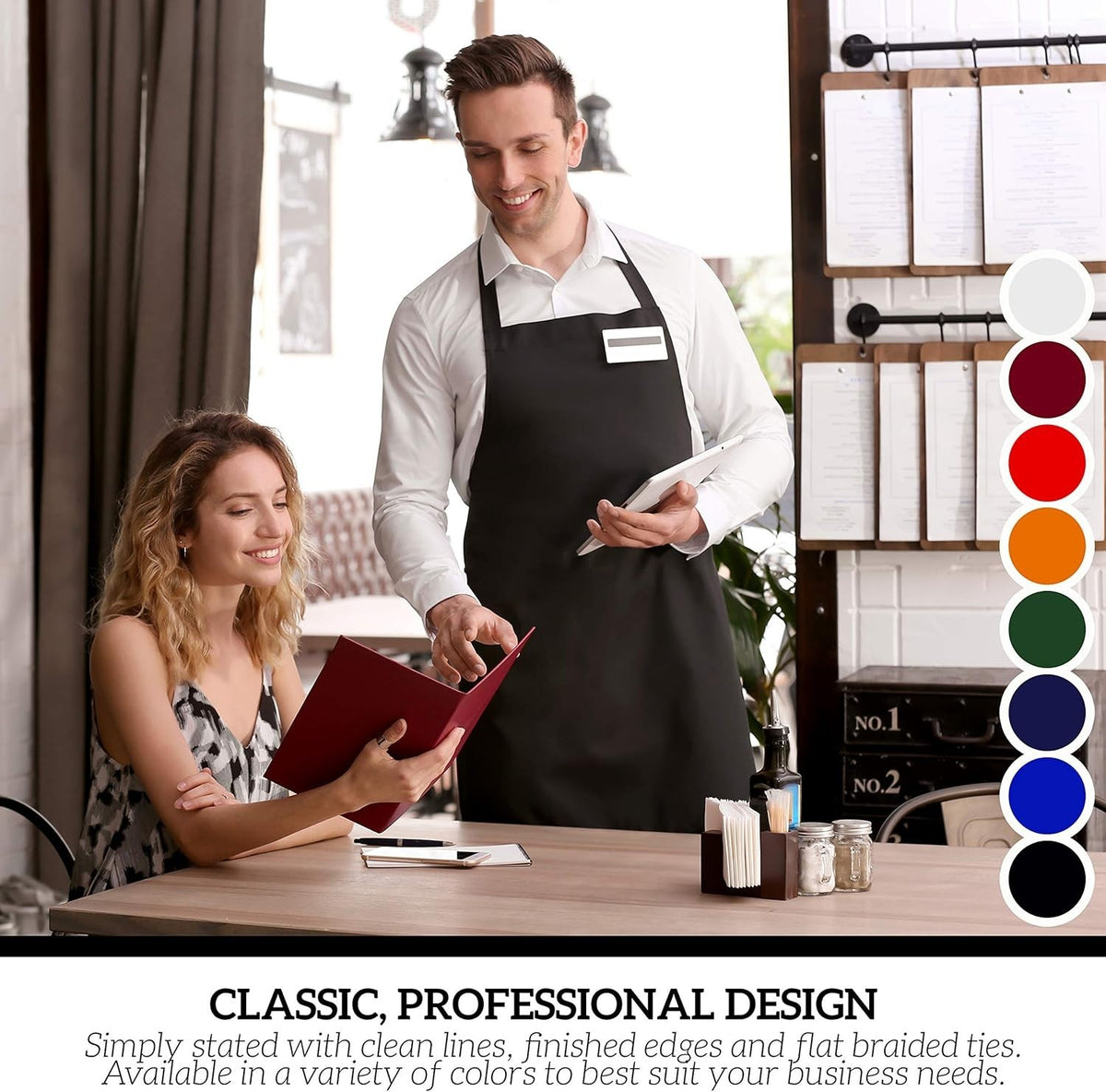 Professional Hair Stylist Apron with 2 Pockets - Heavy-Duty & Washable