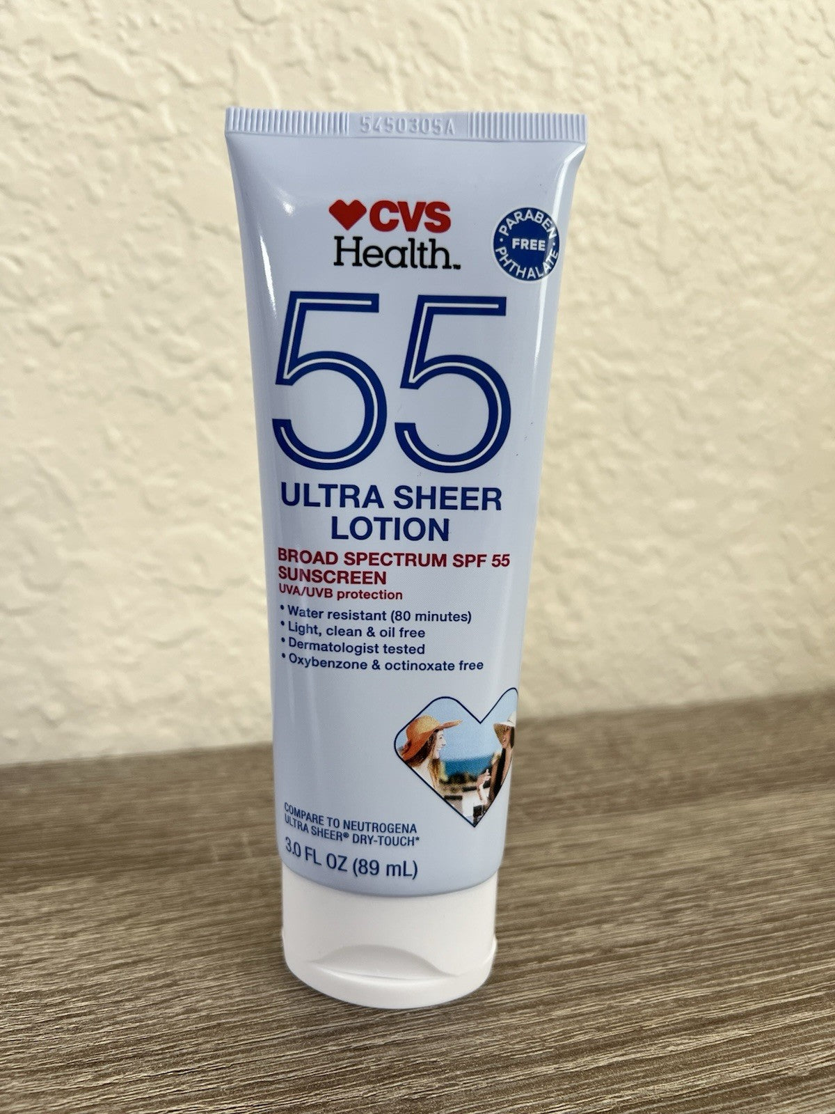 SPF 55 Broad Spectrum Sunscreen Lotion 3 oz - Water Resistant & Lightweight, 2 Pack