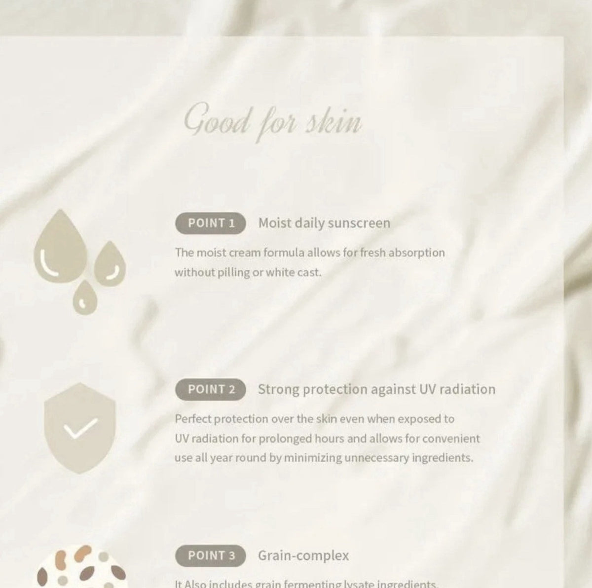 Sunscreen SPF50+ PA++++ Moisturizing Sun Cream with Rice & Probiotics