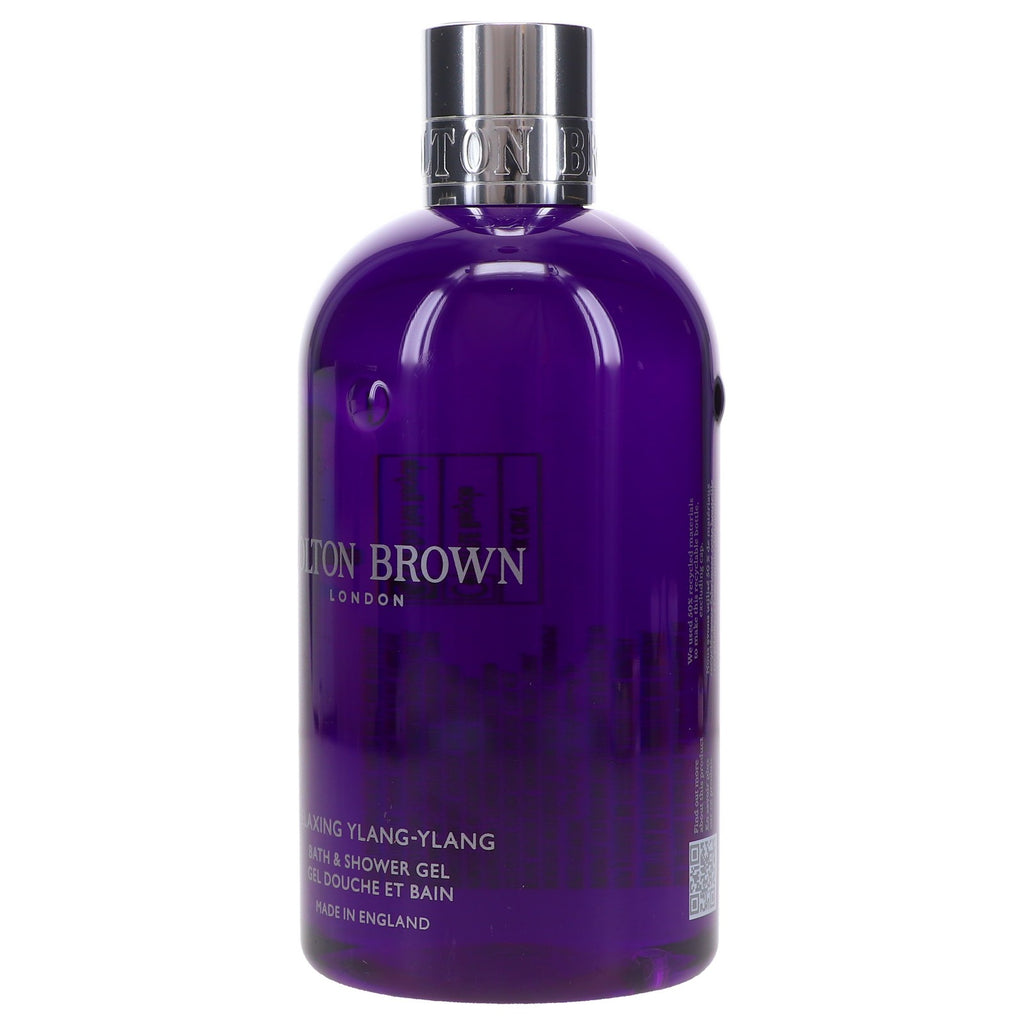 Relaxing Ylang-Ylang Bath & Shower Gel - 10 oz, Soothing Floral Scent