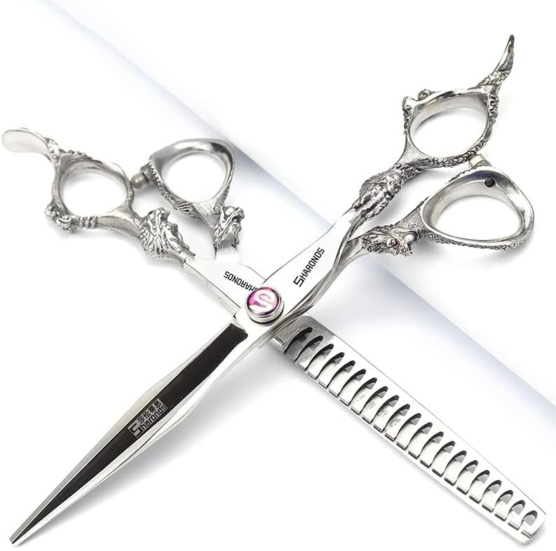Professional Hairdressing Scissors Set - 7 Inch Stainless Steel Salon Shears