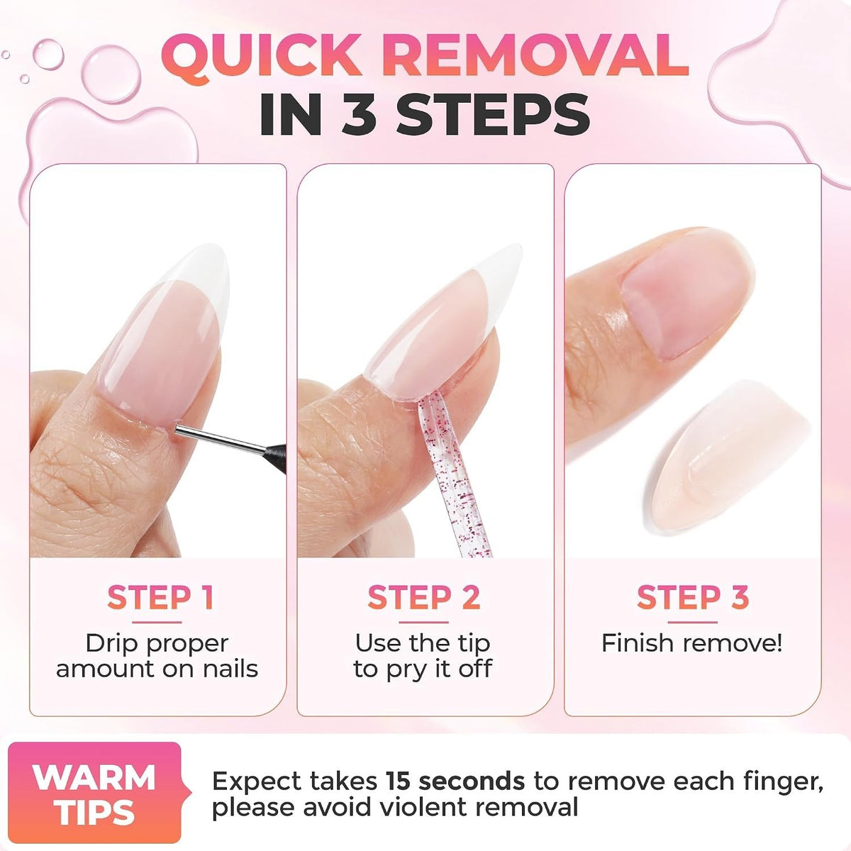 Multi-Function Nail Glue Remover 20ml Pack - Gentle Precision Application