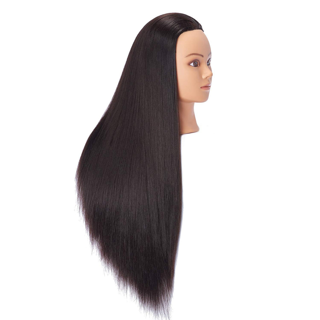 Practice Mannequin Head 26-28 Inch Synthetic Hair for Braiding & Styling