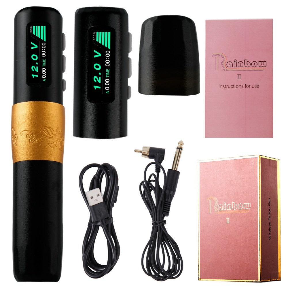 Wireless Tattoo Pen Machine – Dual Battery Rotary PMU for Lining Shading