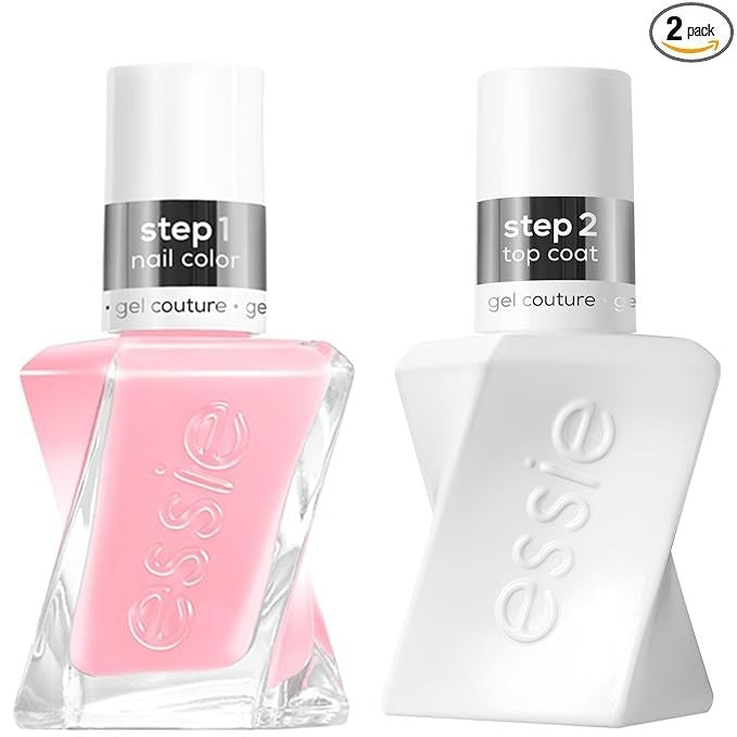 Essie Gel Couture Nail Polish Kit with Top Coat - Longwear Gel-Like Polish, 0.46 oz