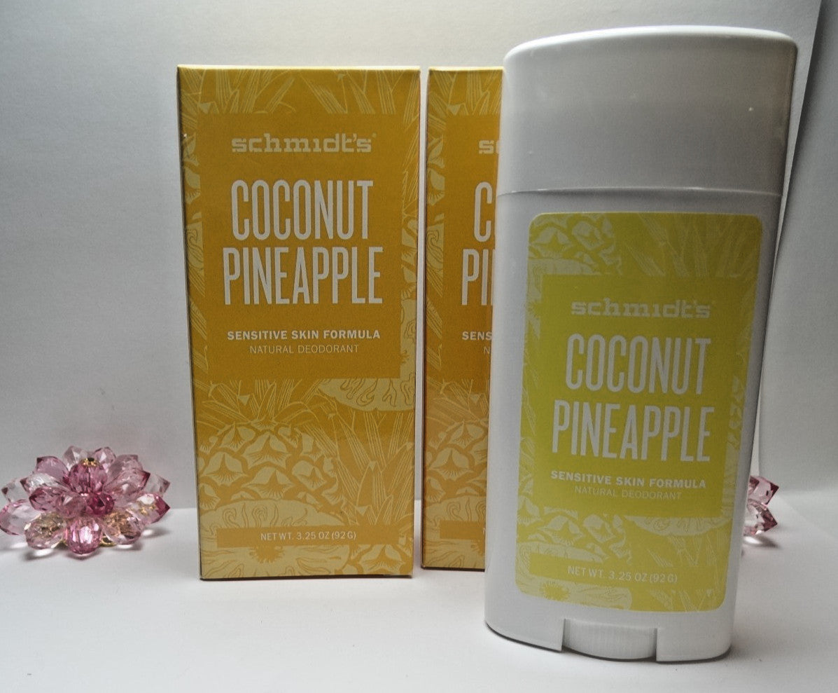 Natural Coconut Pineapple Deodorant Set - 3.25 oz x 2