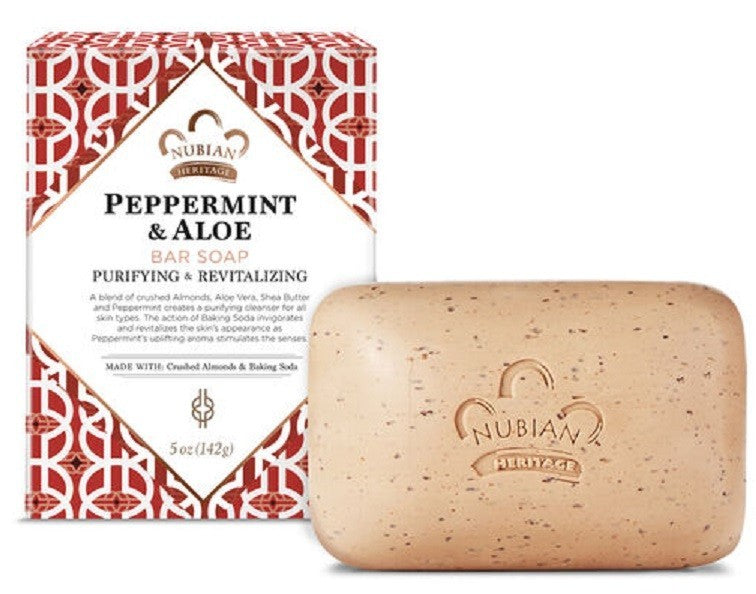 Peppermint & Aloe Bar Soap Pack of 3 - Natural Nourishing Skin Care