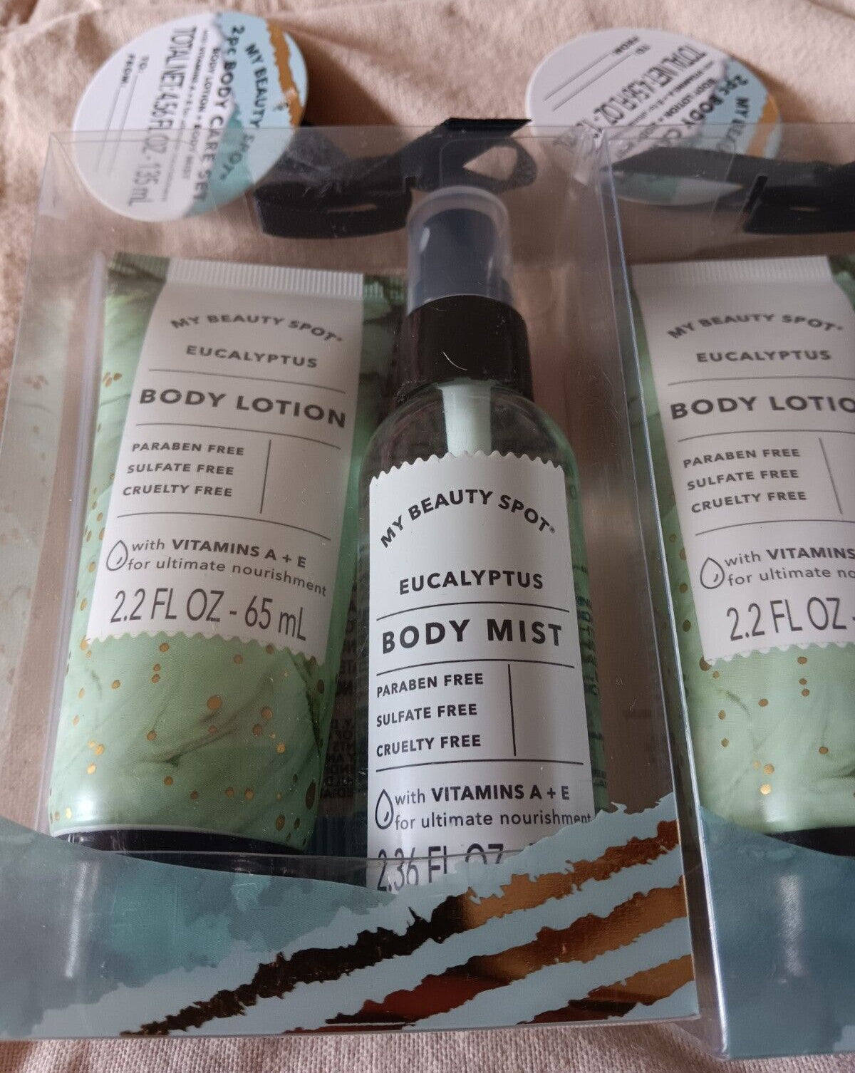 Eucalyptus Body Mist & Lotion Set - Travel Size Vitamin E Free
