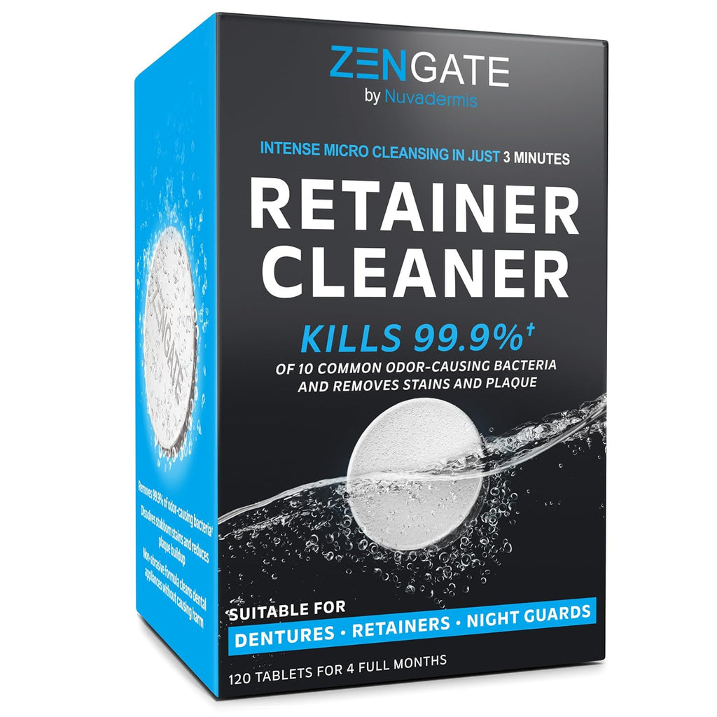 Retainer & Denture Cleaner Tablets - 120 Count for Aligners and Dental Appliances