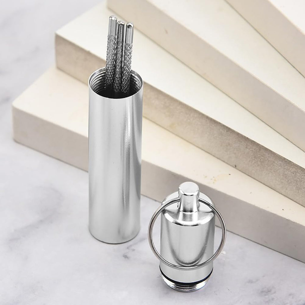 Stainless Steel Travel Toothpicks Reusable Pocket Picks 10 Pack