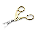 Bird Shaped Gold Plated Eyebrow Scissors - Stainless Steel Grooming Tool