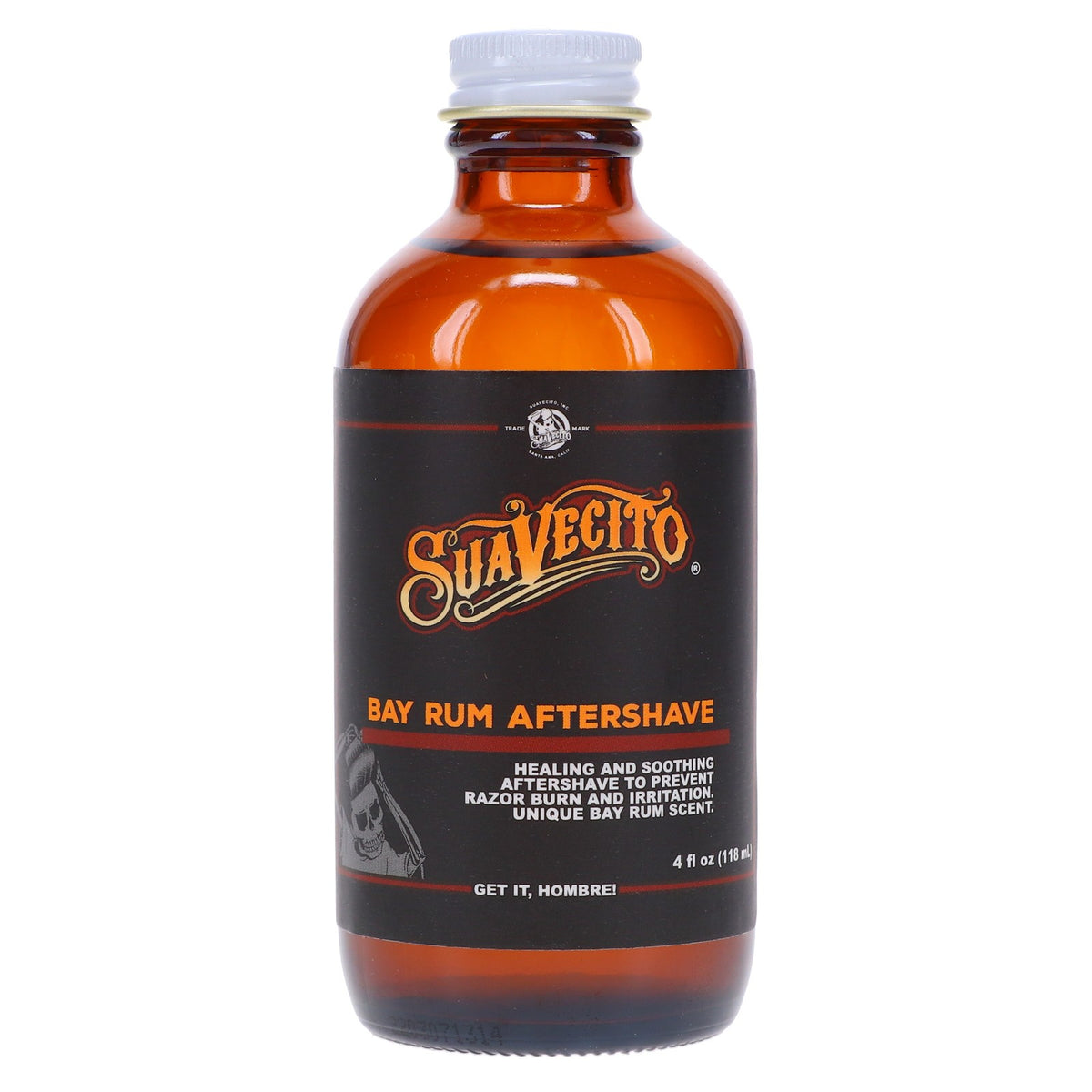 Suavecito Bay Rum Aftershave 4 oz - Classic Pore-Closing & Soothing Facial Toner