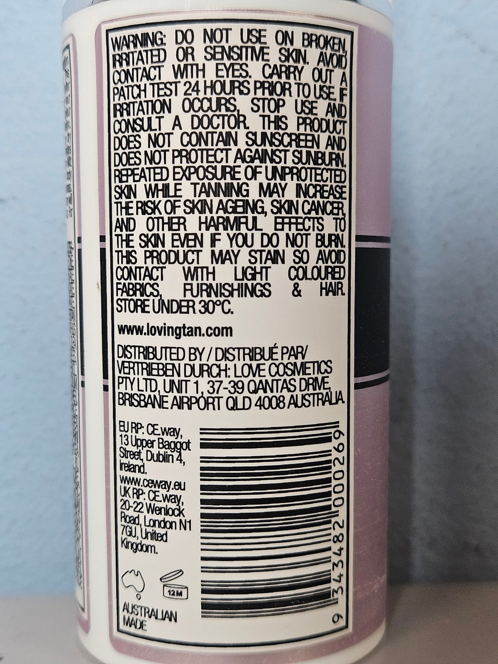 Dark Tanning Lotion - 2 HR Express Self Tanner 3.3 oz - Torn Box