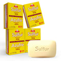 Sulfur Acne Treatment Soap Bars - 4 Pack, Deep Cleansing & Blackhead Reduction