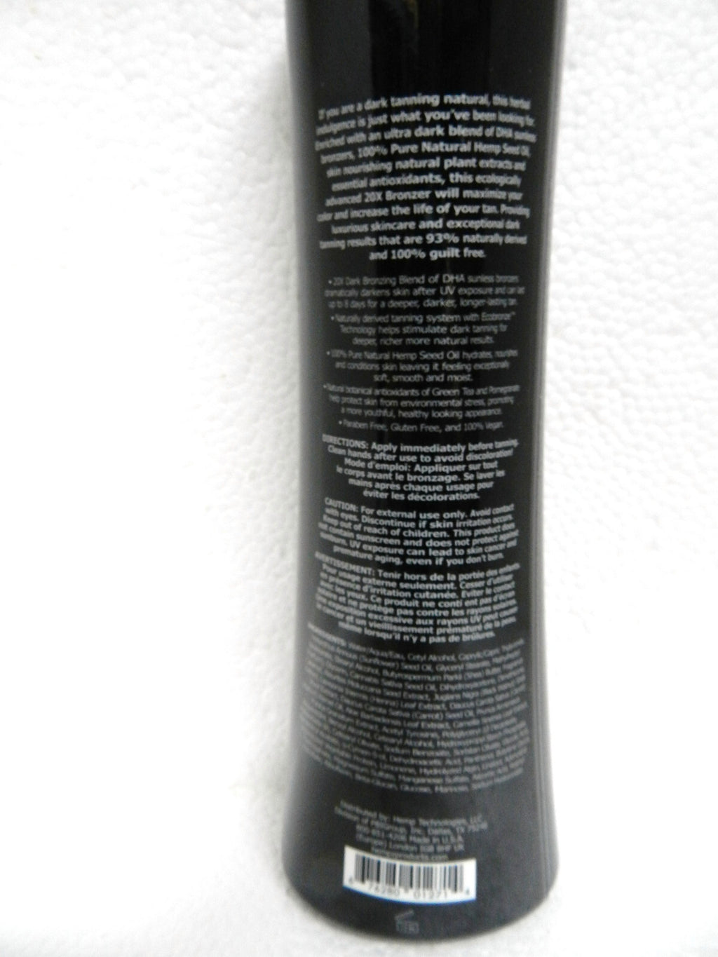 Vegan Tanning Lotion - Hempz 20X Bronzer Maximizer by Supre, 10.1 oz