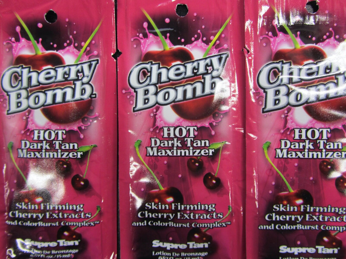 Cherry Bomb Tingle Tanning Lotion Maximize Dark Tan & Skin Firming - 8 oz