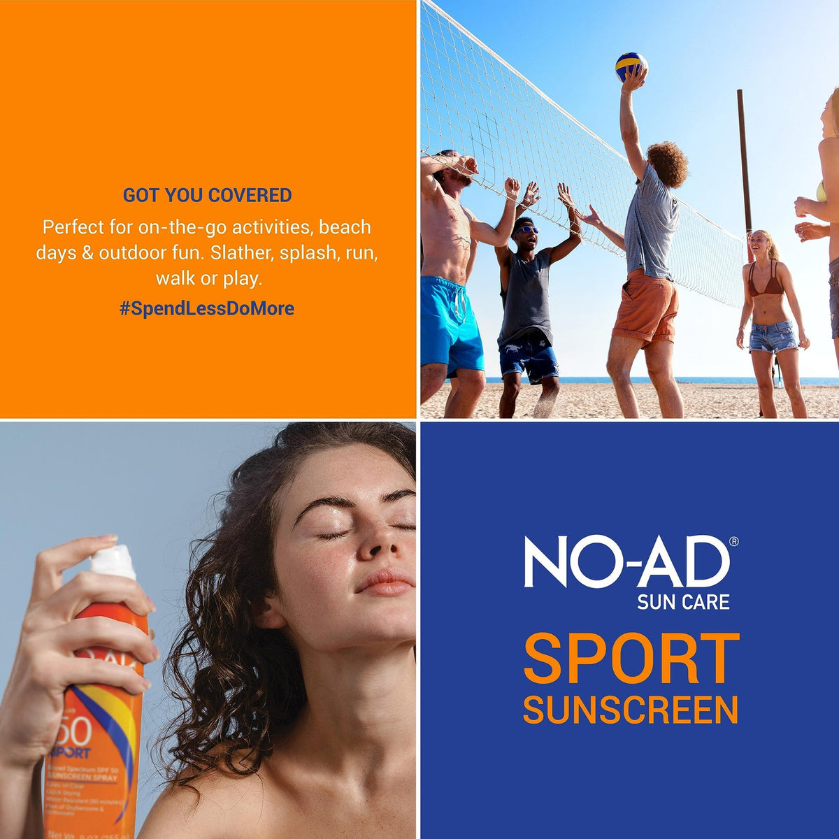 SPF 50 Sunscreen Spray - Water-Resistant Non-Greasy Outdoor Sun Protection