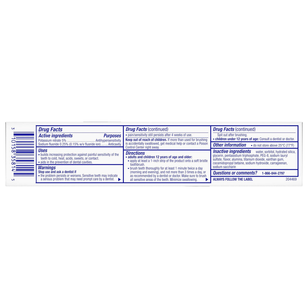 Sensodyne Clinical White Toothpaste 3.4 Oz for Sensitive Teeth & Stain Protection