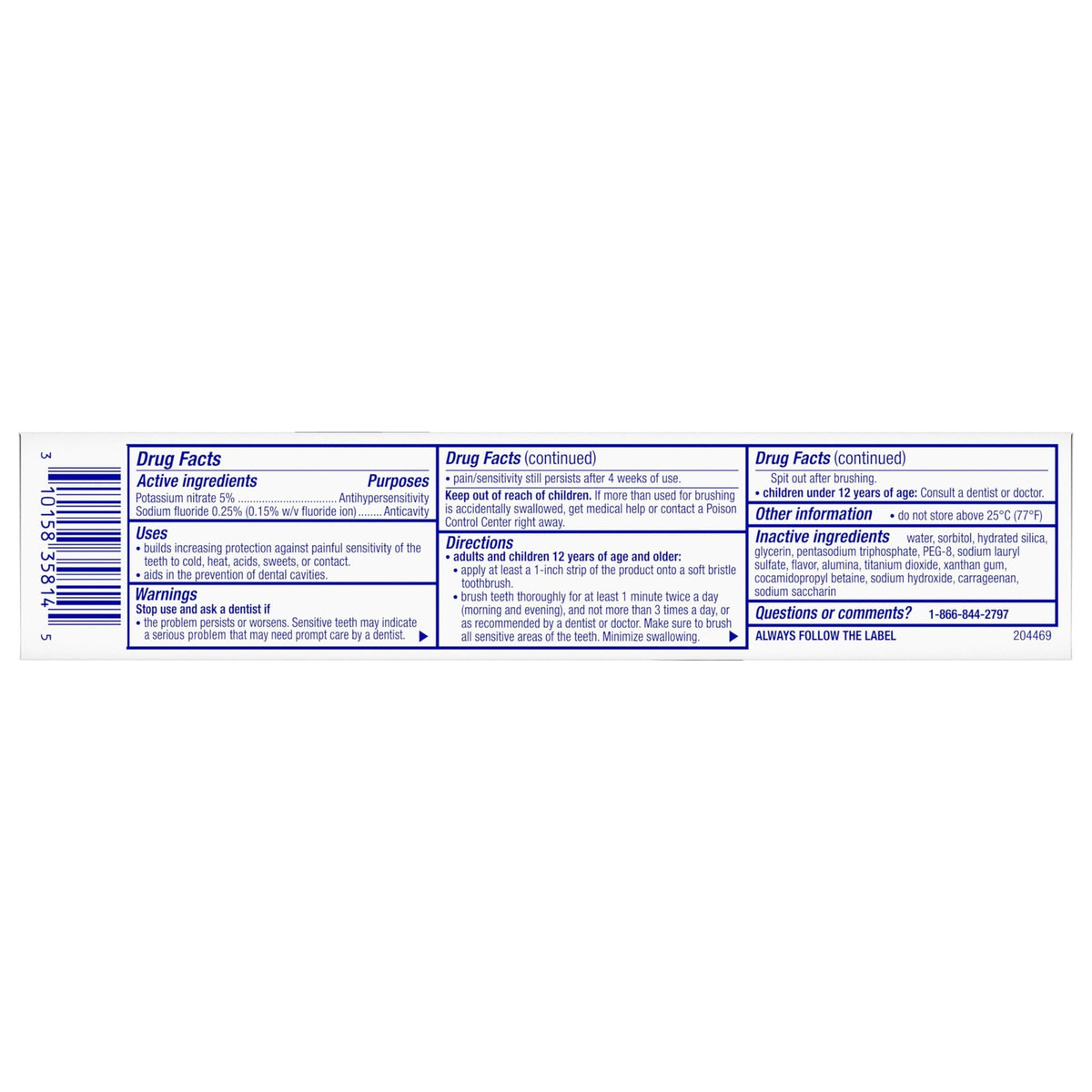 Sensodyne Clinical White Toothpaste 3.4 Oz for Sensitive Teeth & Stain Protection