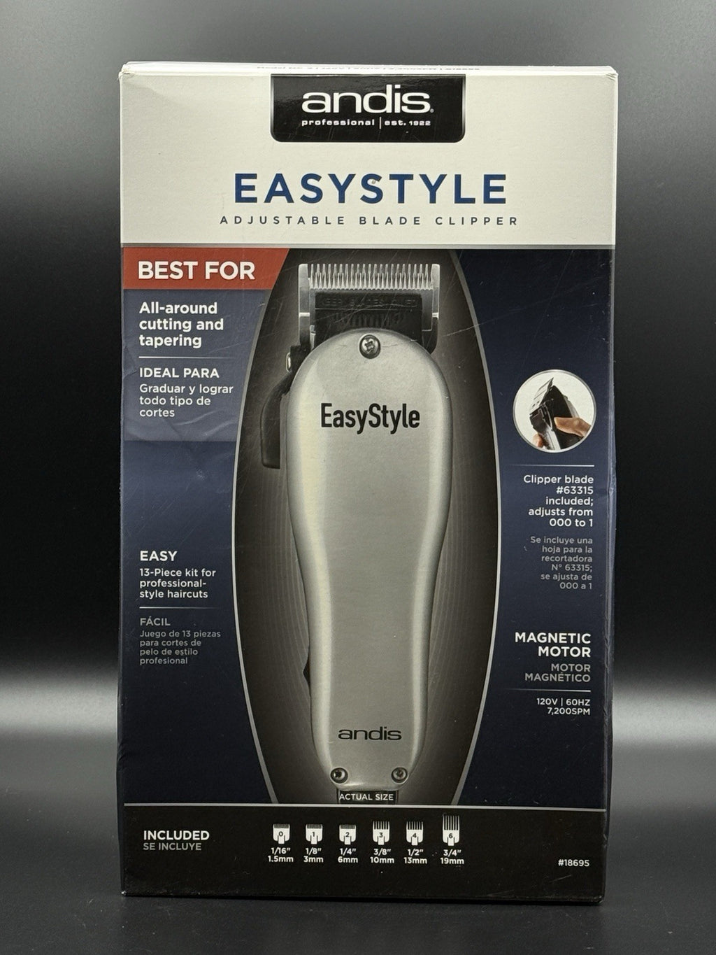 Andis Easystyle Adjustable Stainless Steel Hair Clipper with Magnetic Motor