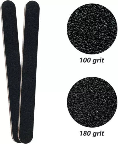 30 Pack Double Sided Nail Files 100/180 Grit for Acrylic & Natural Nails