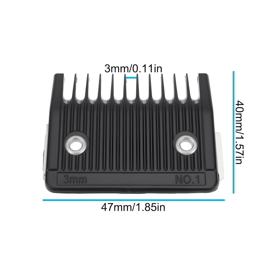 Hair Clipper Attachment Comb 3mm Metal Back Guide for Wahl & Similar Clippers