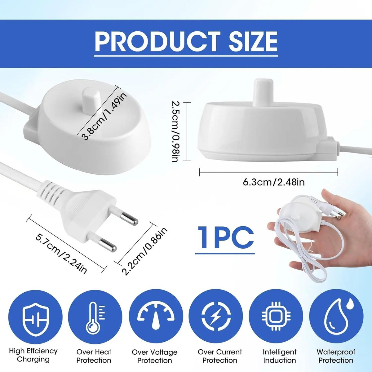 Replacement Charging Base for Braun Oral-B Electric Toothbrushes