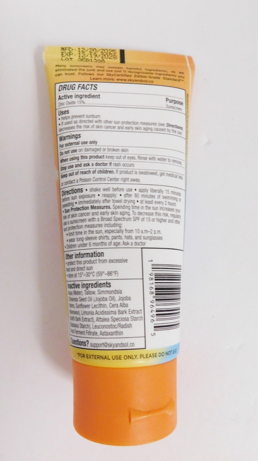 SPF 30 Sunscreen Face & Body Lotion - 3 Oz Sealed Sun Protection