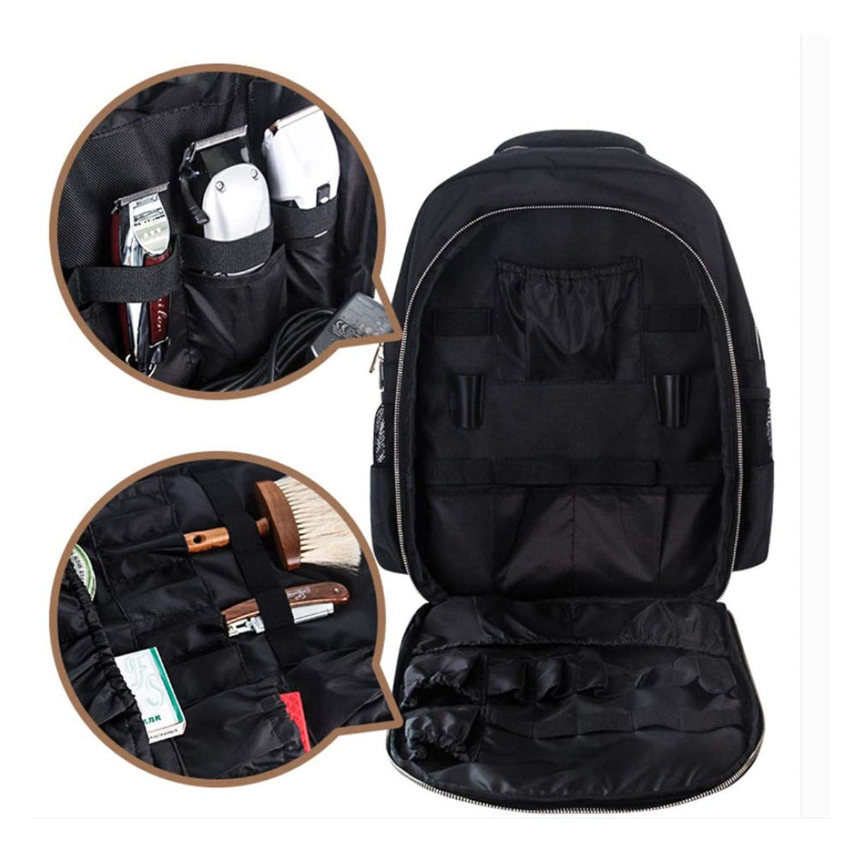 Professional Barber Clipper Organizer Bag - Portable Travel Storage Case