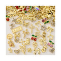 Gold Nail Charms and Gems Set for DIY Nail Art - 100 Pieces