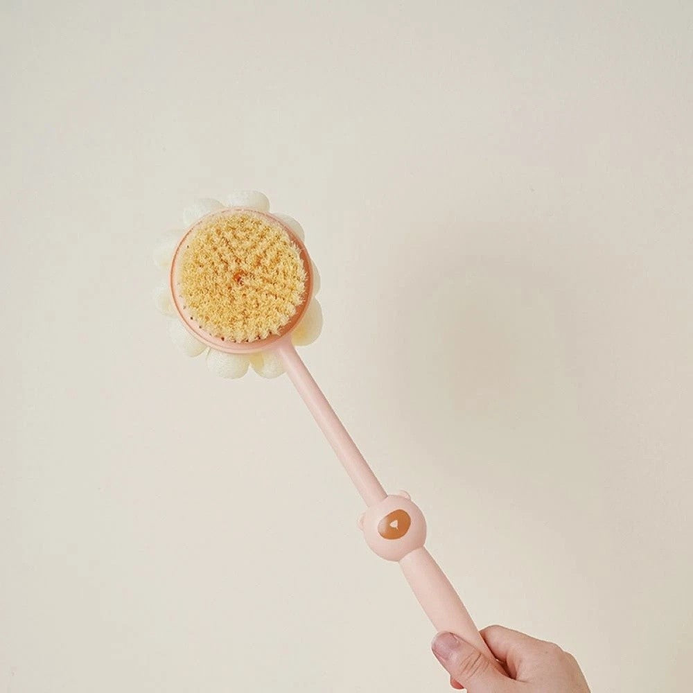 Long Handle Bath Body Brush Set for Exfoliating & Massage - Soft Bristles