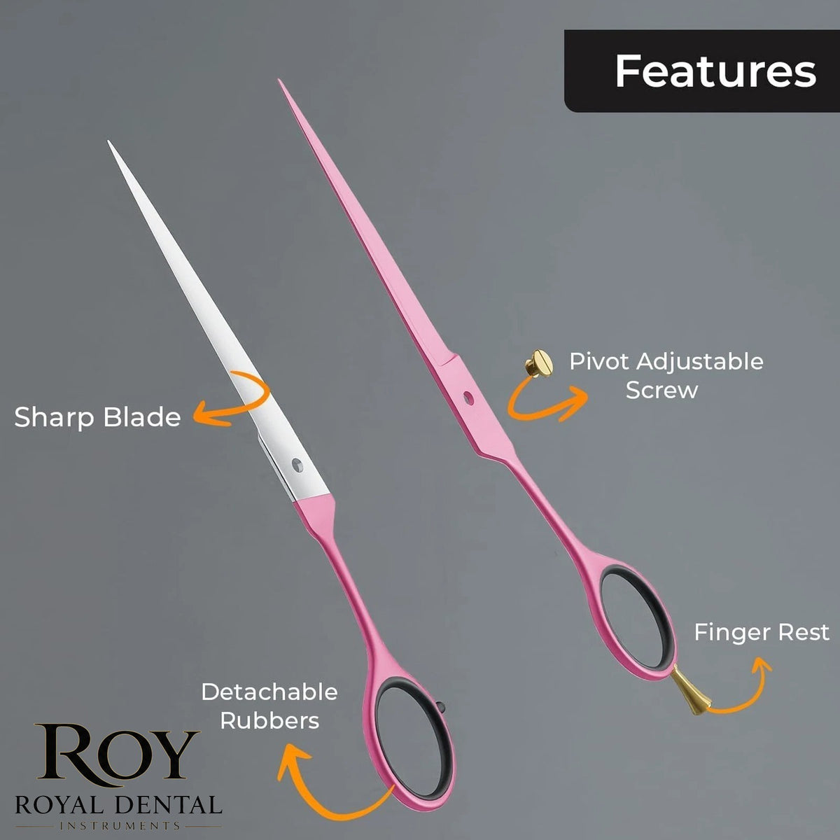 Pink Left-Handed Hair Cutting Scissors 6.5 Inch for Hairdressing, Salon Barber Tool