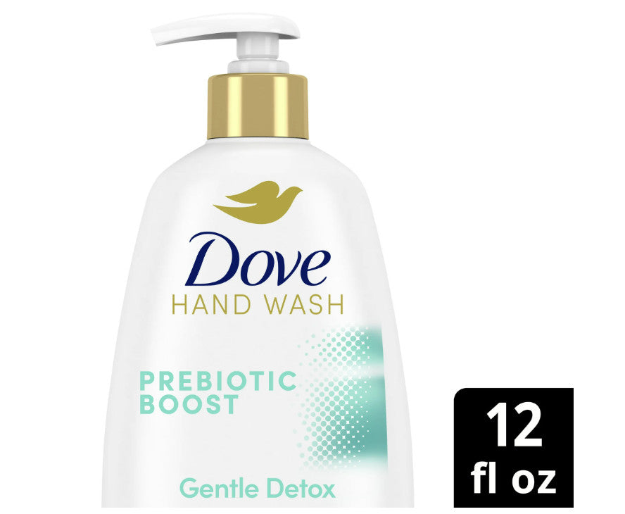 Dove Prebiotic Hand Wash Soap - Gentle Detox with Marine Algae & Adaptogens, 12 oz