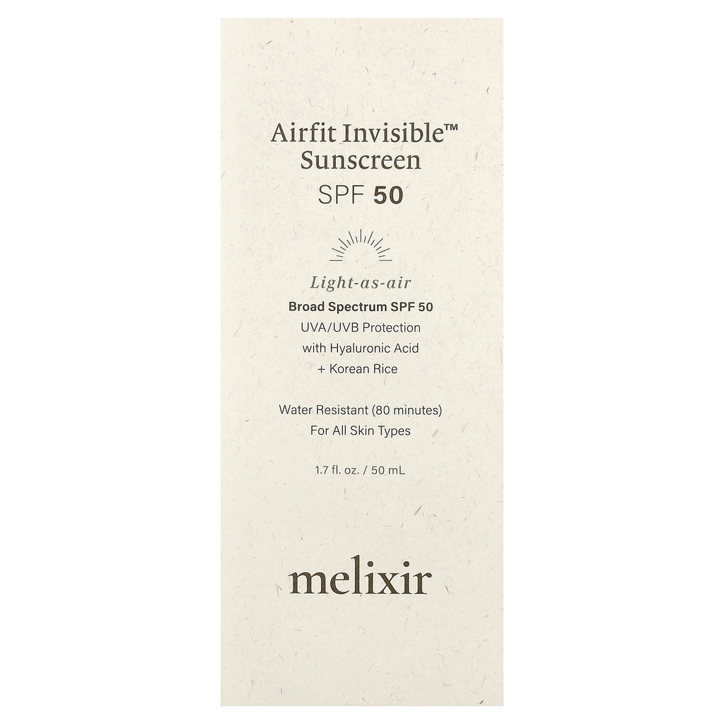 Invisible SPF 50 Sunscreen with Hyaluronic Acid & Korean Rice Water - 1.7 fl oz
